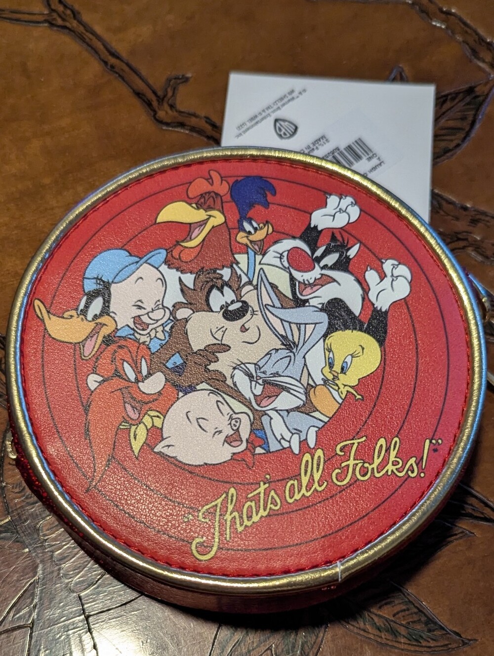 Irregular Choice Looney Tunes 'That's All Folks!' Round Clutch